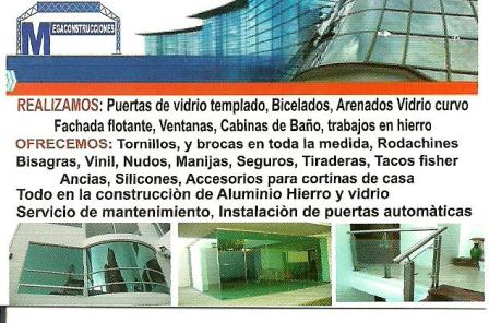 VIDRERIA MEGACONSTRUCCIONES